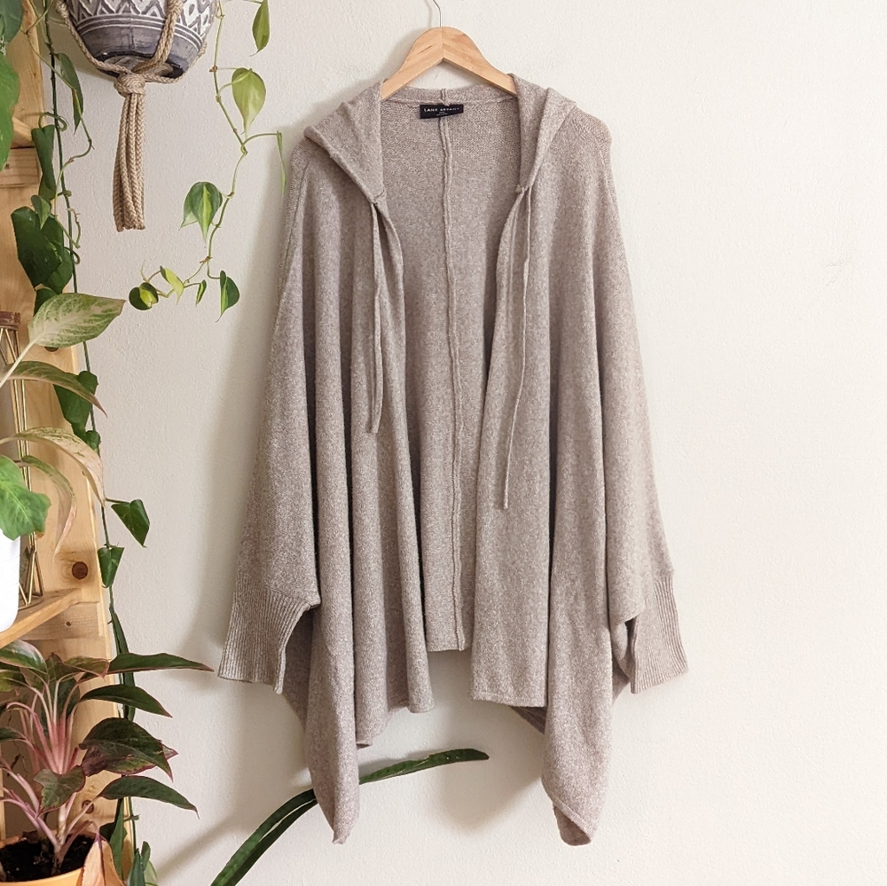 Lane Bryant Beige Hooded Sweater